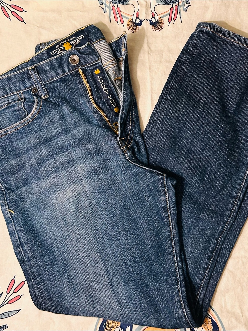Lucky Brand Men’s Dark Blue Slim Straight Jeans